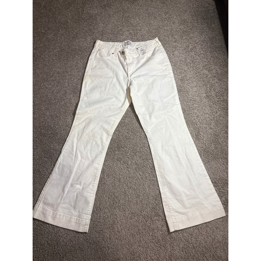 Signature by Levi Strauss & Co White Trouser Jeans Wide Leg Misses 12 986960014